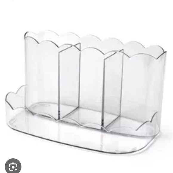 NEW Set Of 2 Clear Acrylic Organizers 5.5"H X 10"L X 6"W - Picture 1 of 5